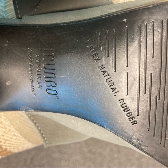 MUNRO Sz 9.5 Abby Grey Heel  Sandal w/ Velcro Closure - Picture 6 of 6